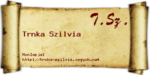 Trnka Szilvia névjegykártya